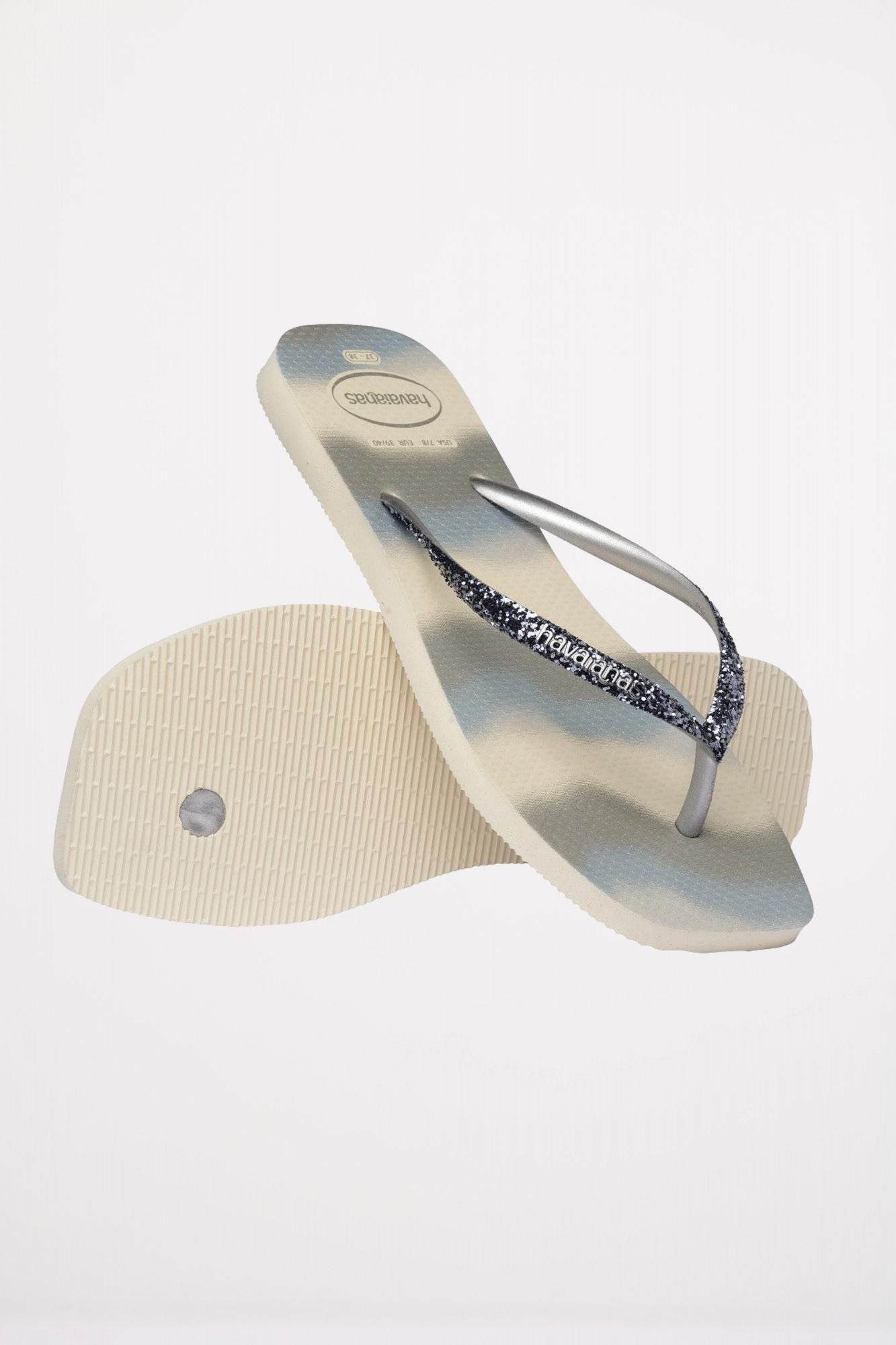 HAVAIANAS  SLIM SQUARE GLITTER en color ROSA (4)