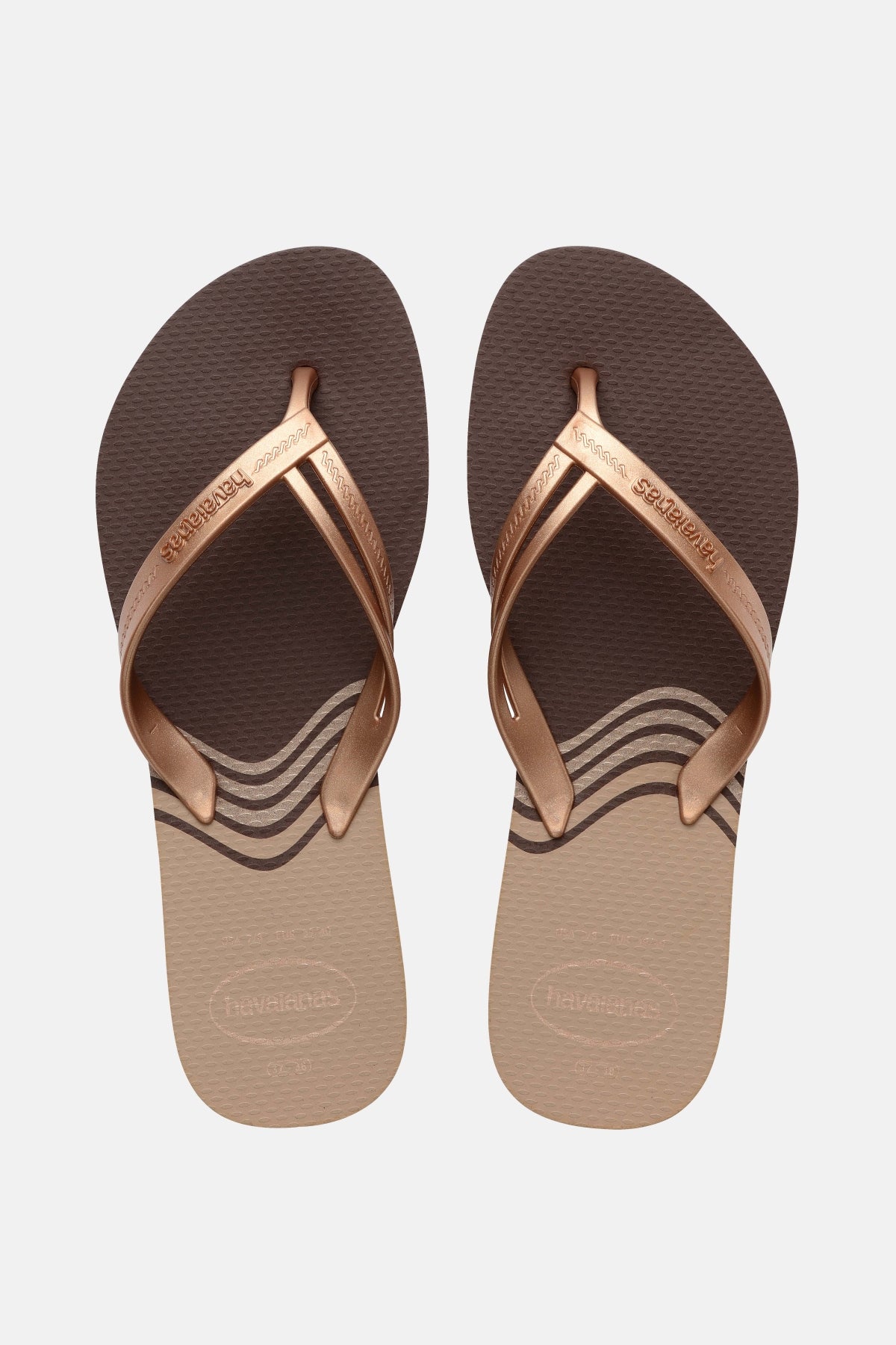 HAVAIANAS ELEGANCE PRINT en color MARRON (1)