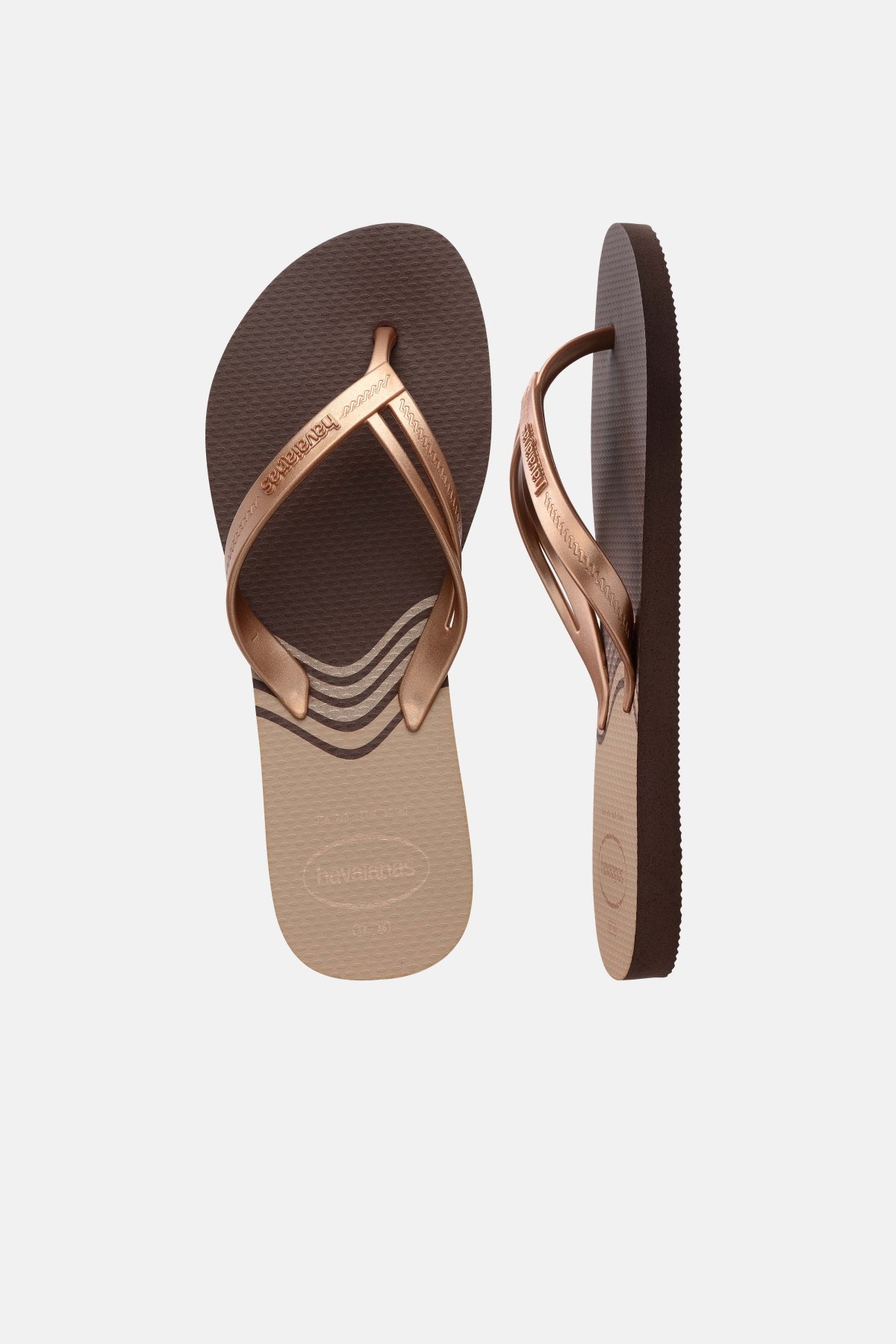 HAVAIANAS ELEGANCE PRINT en color MARRON (3)