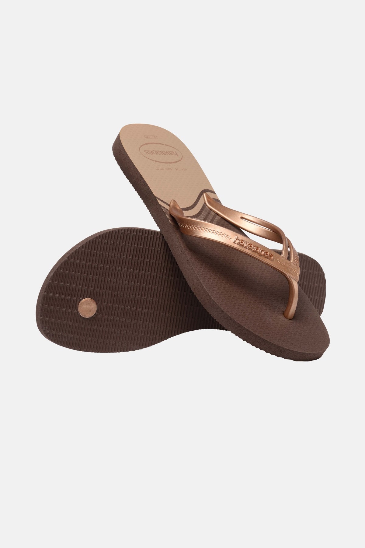 HAVAIANAS ELEGANCE PRINT en color MARRON (4)