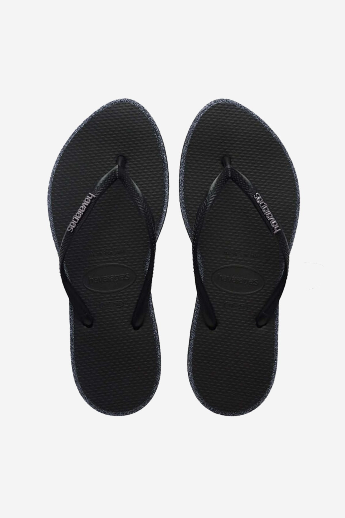 HAVAIANAS SLIM POINT GLITTER en color NEGRO (1)