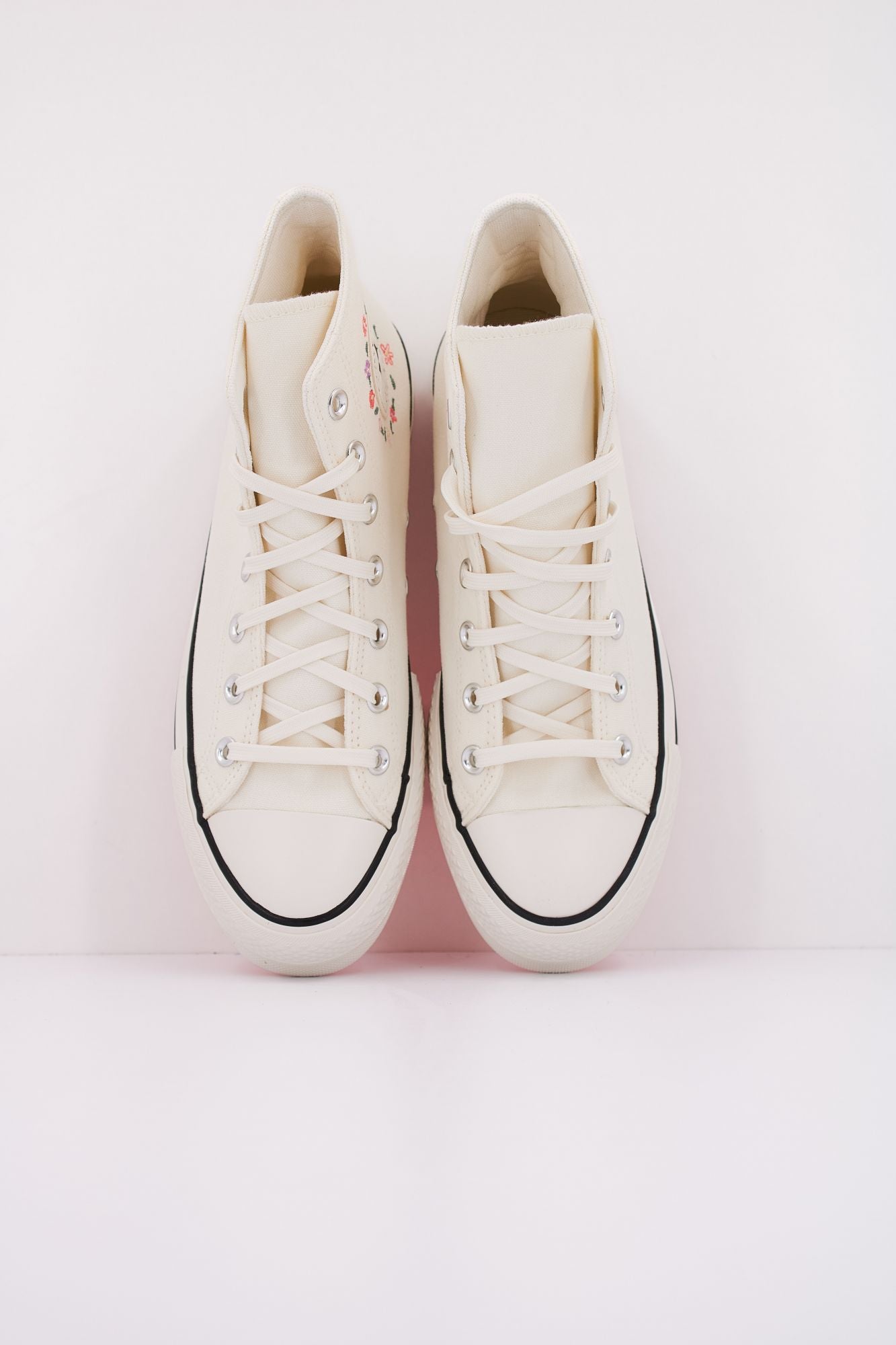 CONVERSE  CHUCK TAYLOR ALL STAR LIFT PLATFORM LITTLE FLOWERS en color BLANCO (3)