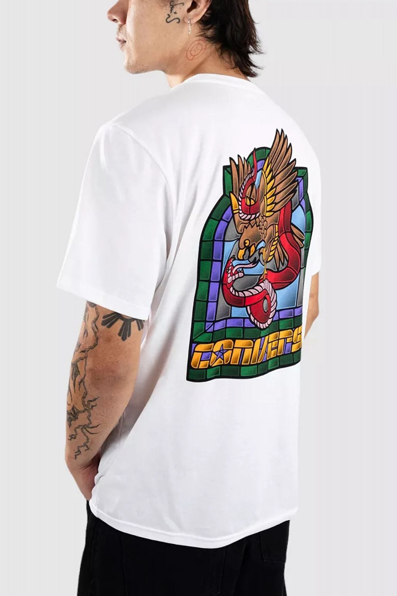 CONVERSE CONS STAINED GLASS T-SHIR en color BLANCO (3)