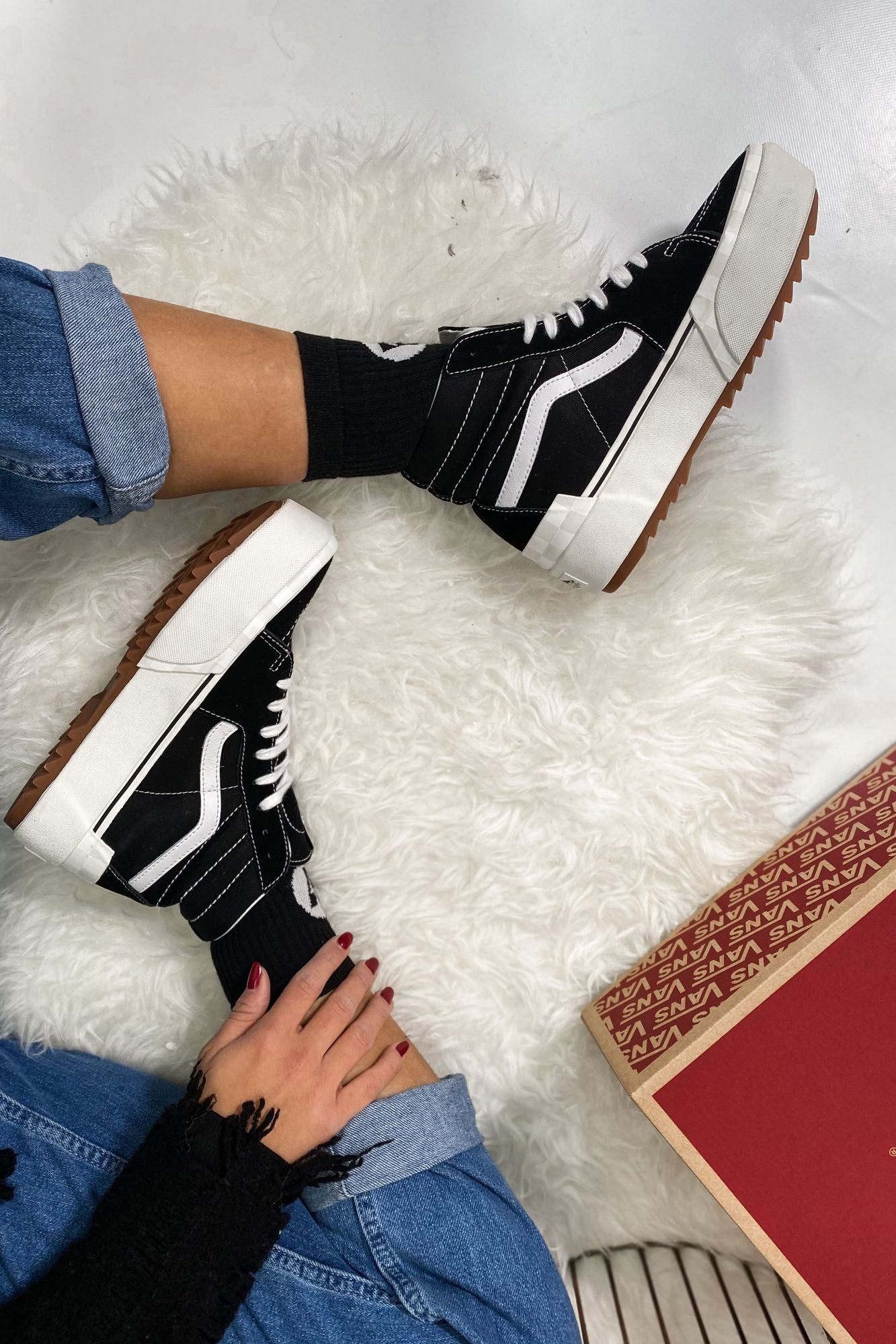 VANS UA SK8-HI  STACKED HI en color NEGRO (1)