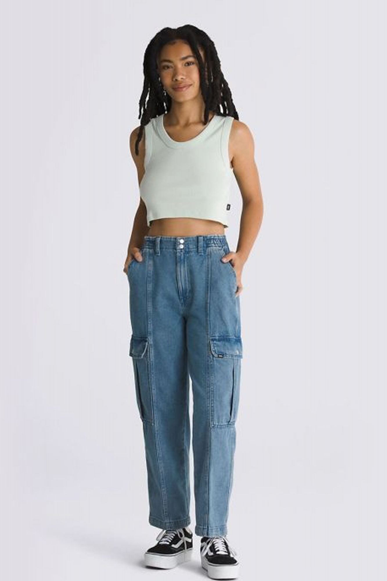 VANS  DREW RIB TANK en color VERDE (4)