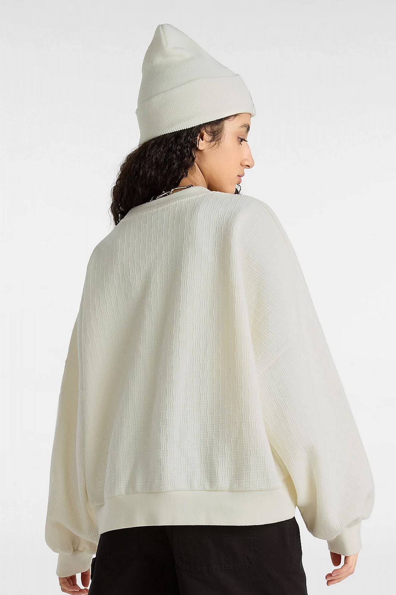 VANS SABINE LOOSE CREW en color BLANCO (3)