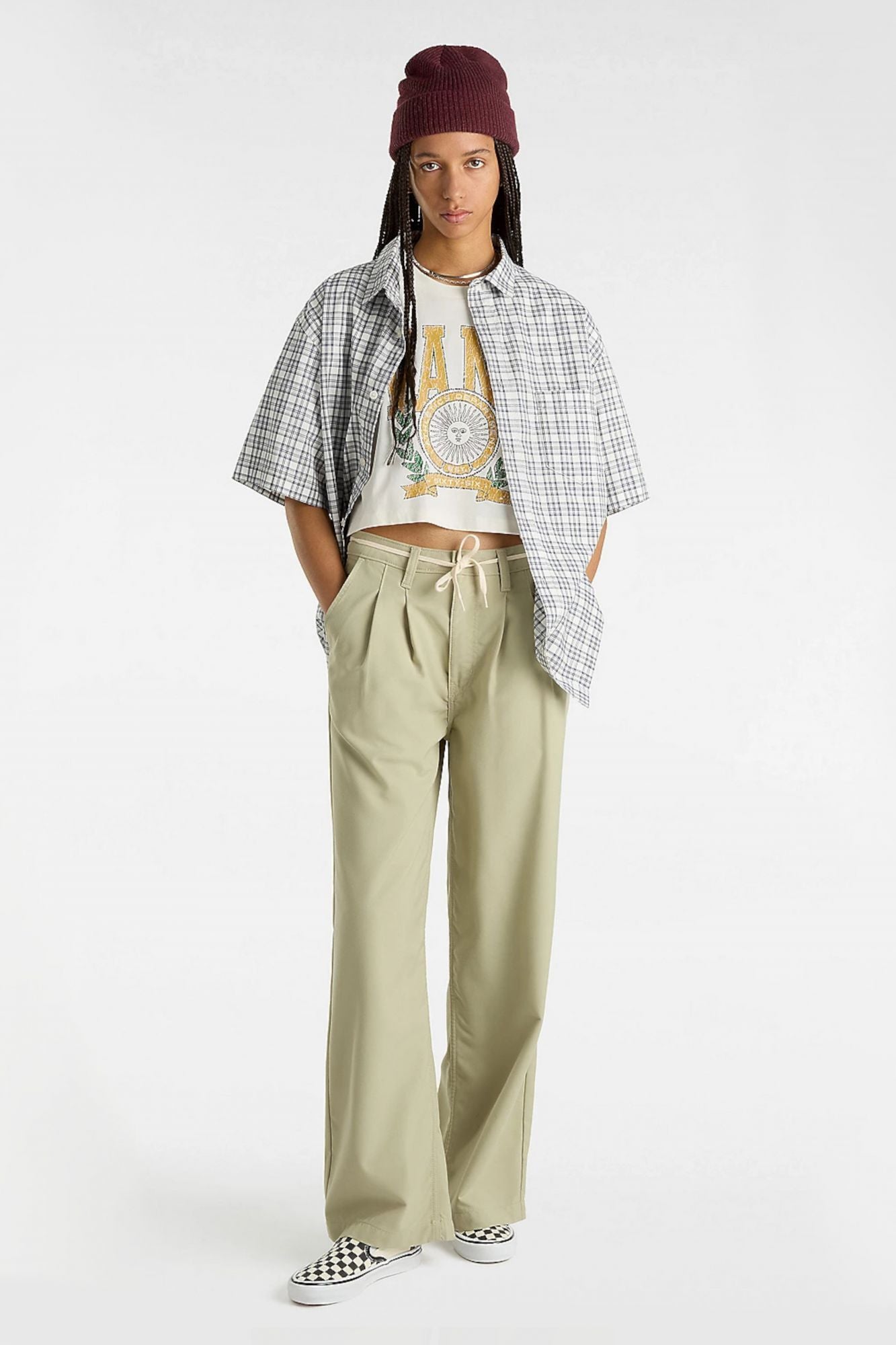 VANS FIRST TEAM RELAX CROP en color BLANCO (4)