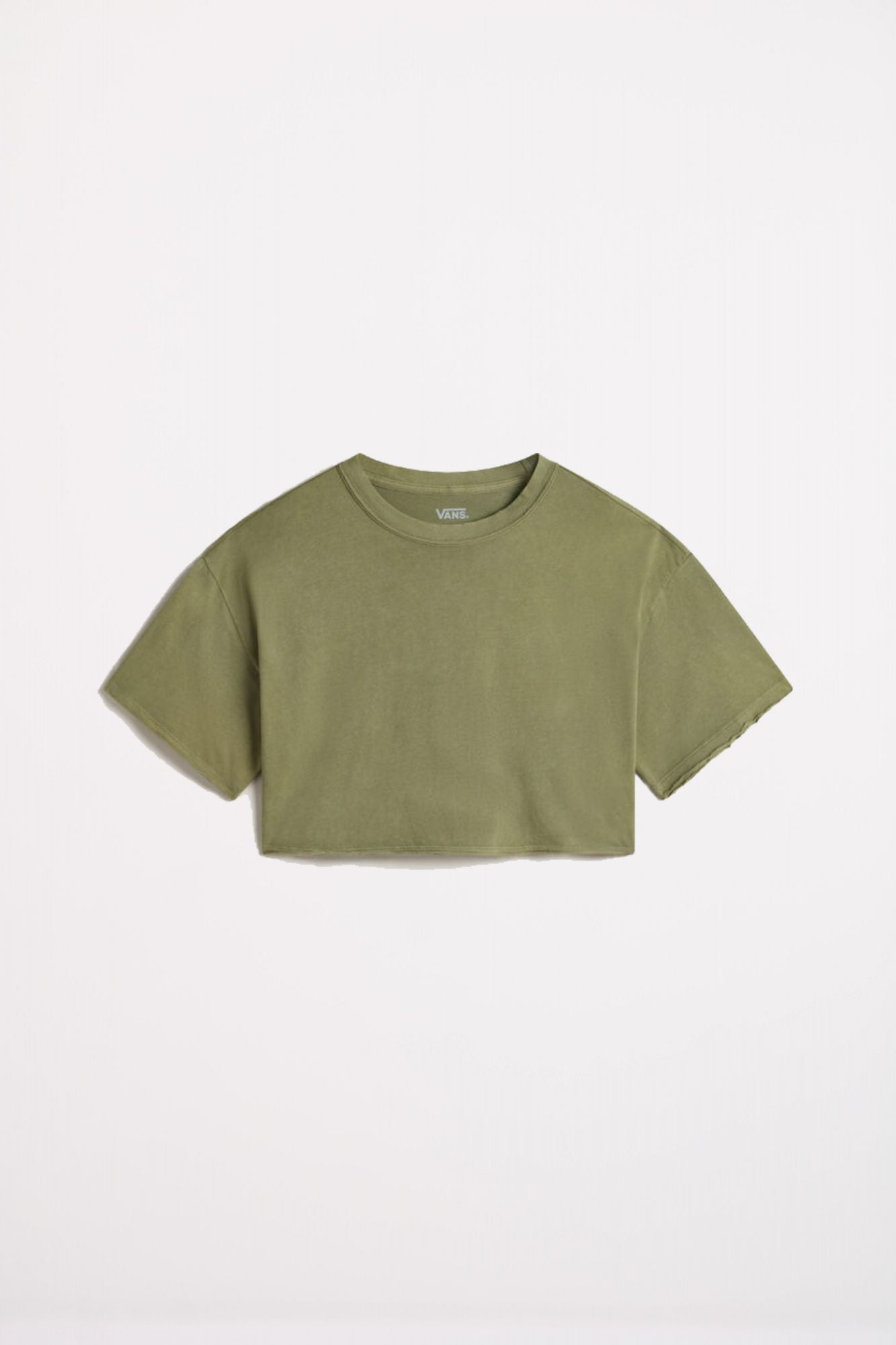 VANS RELAXED CROP WASH SS T en color VERDE (1)