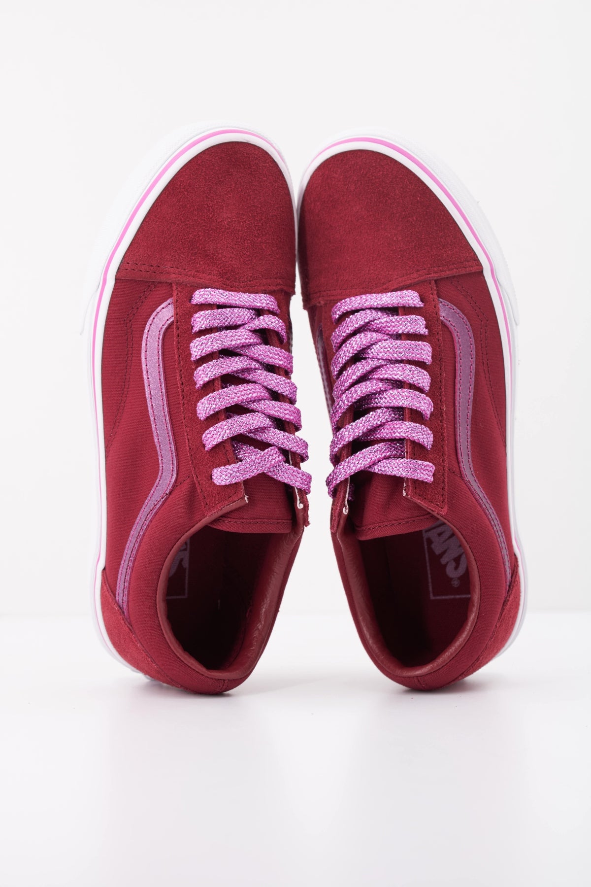 VANS OLD SKOOL MTLC en color BURDEOS (3)