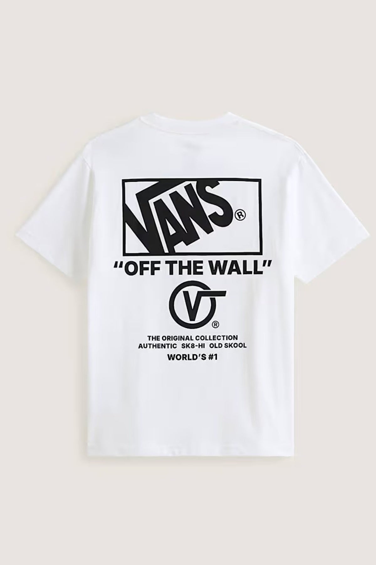 VANS VN000PEWWHT1 STACKED HI SS TEE en color BLANCO (2)
