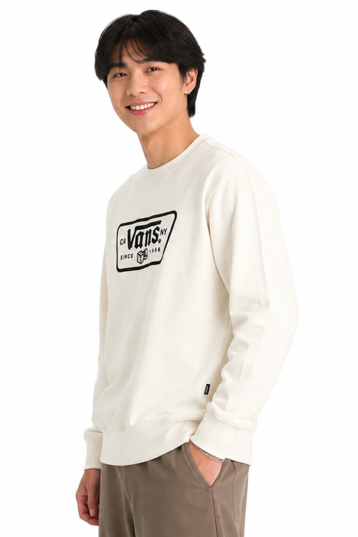 VANS KNU PATCH CREW en color BLANCO (2)
