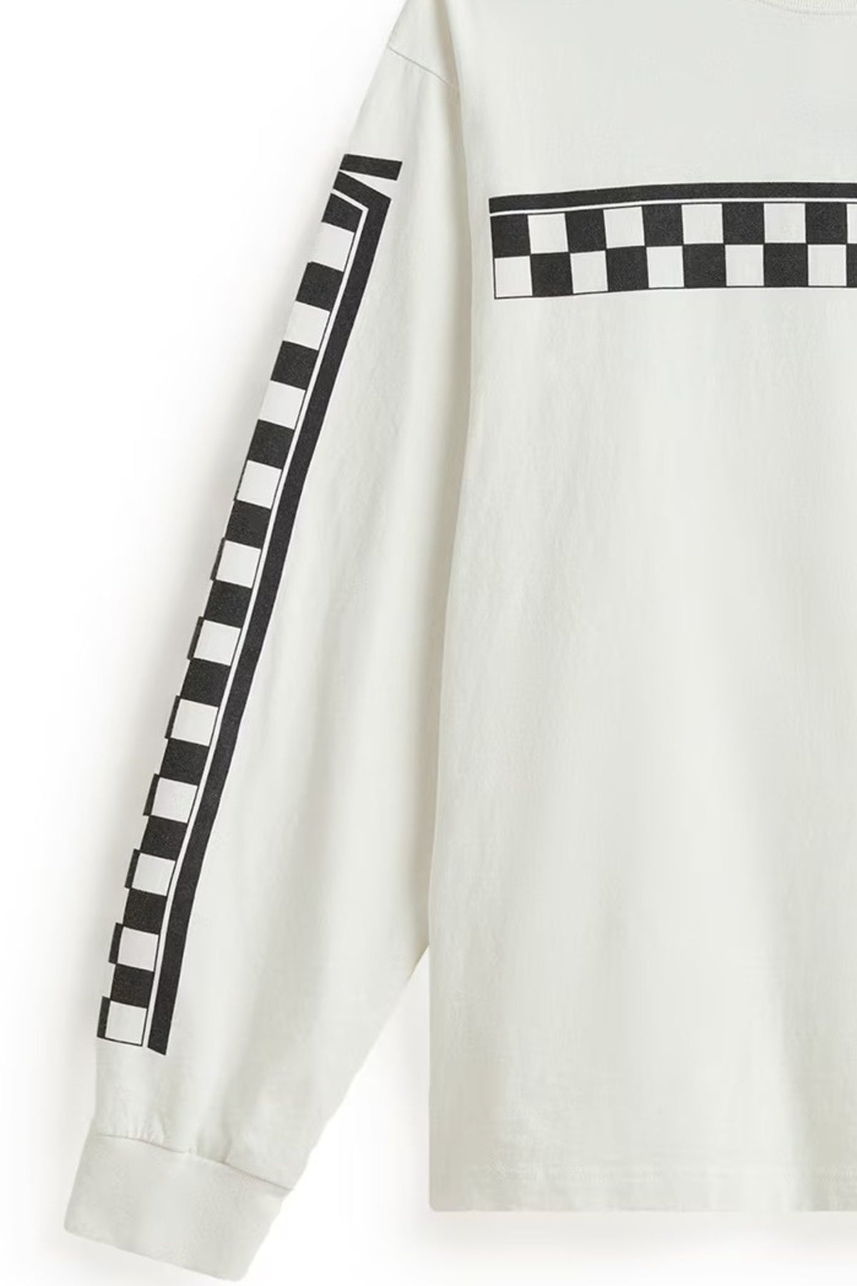 VANS VN000X2BFS81 VANS RACING LS TEE en color BLANCO (4)