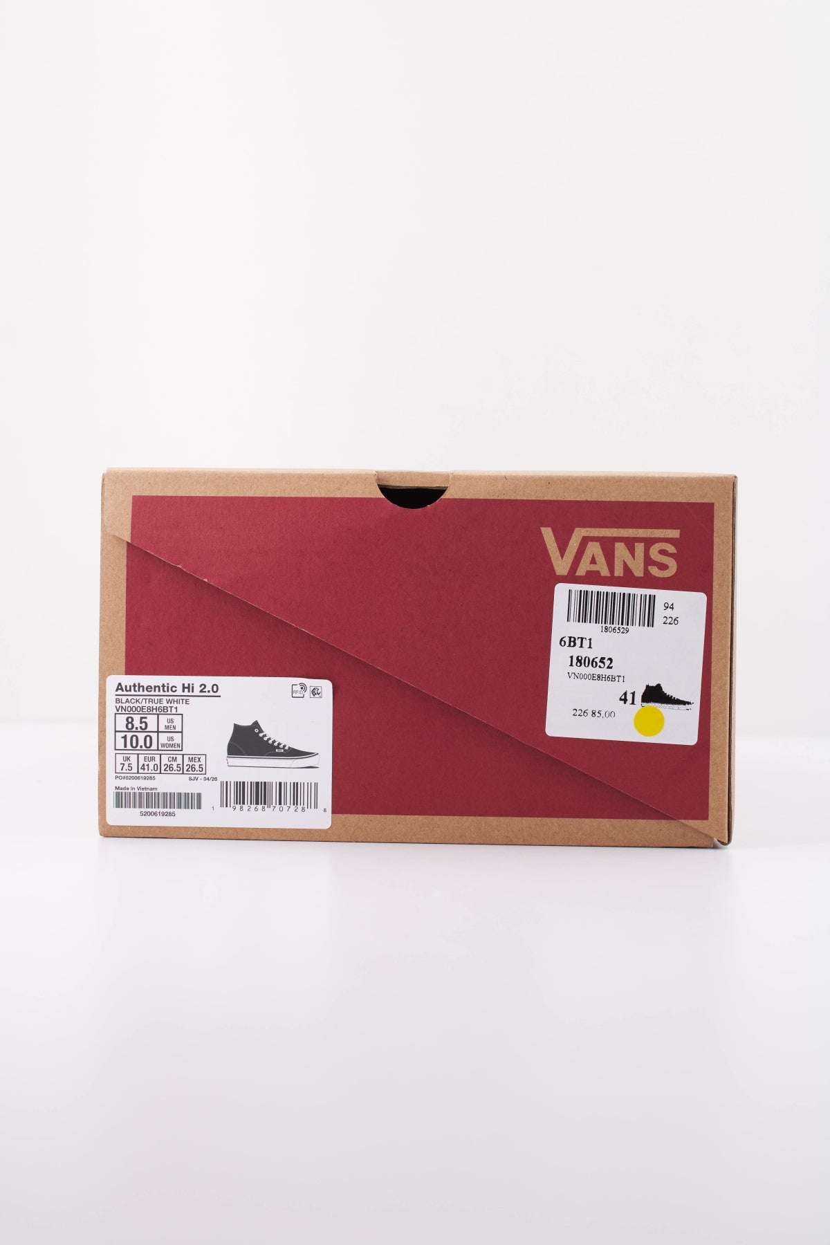 VANS AUTHENTIC HI 2.0 en color NEGRO (6)