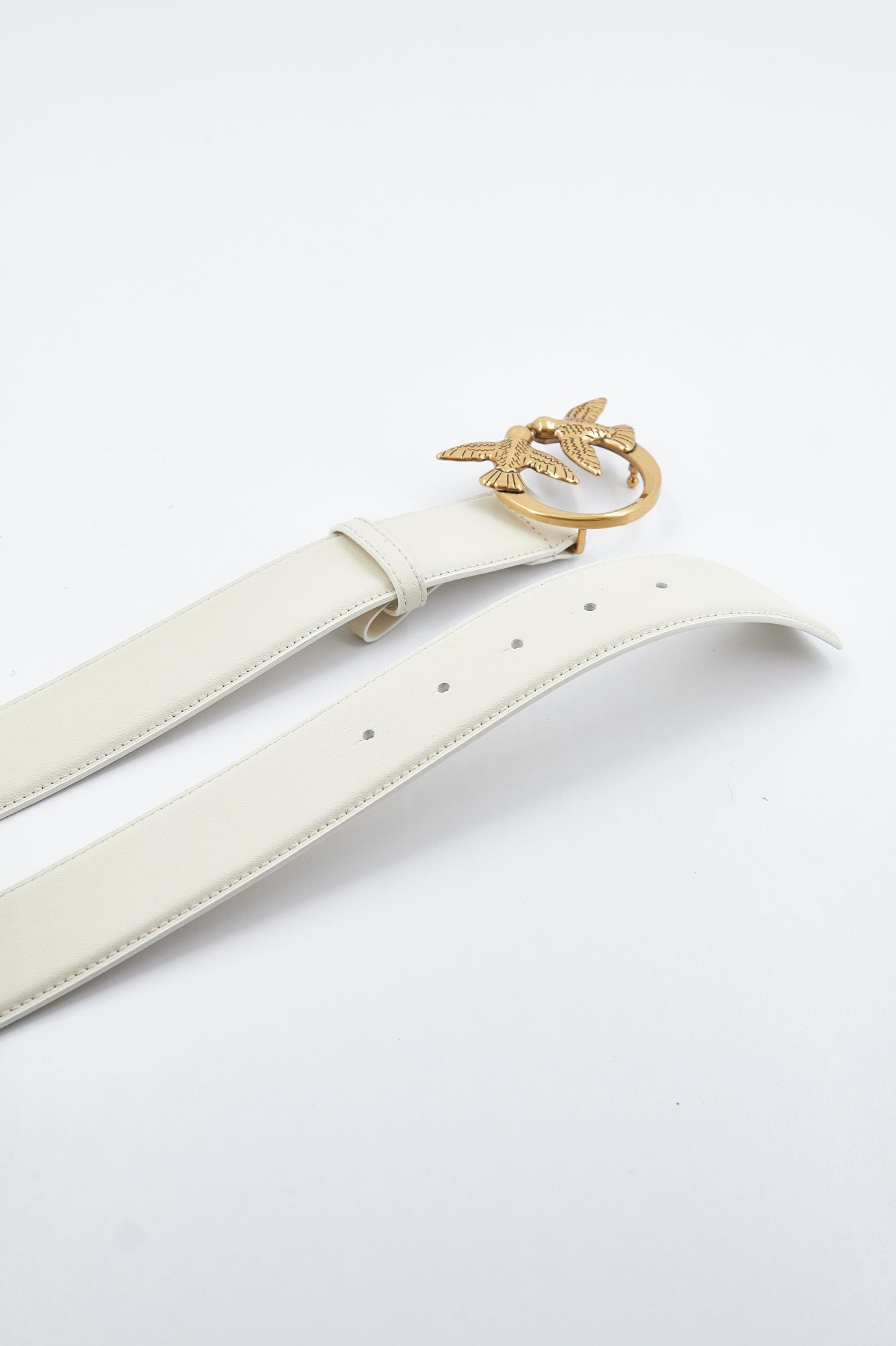 PINKO LOVE BERRY H4 BELT VITE en color BLANCO (4)
