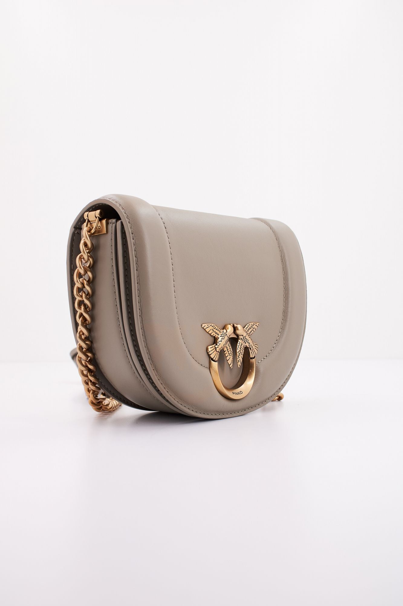 PINKO  LOVE ROUND CLICK MINI V en color GRIS (2)