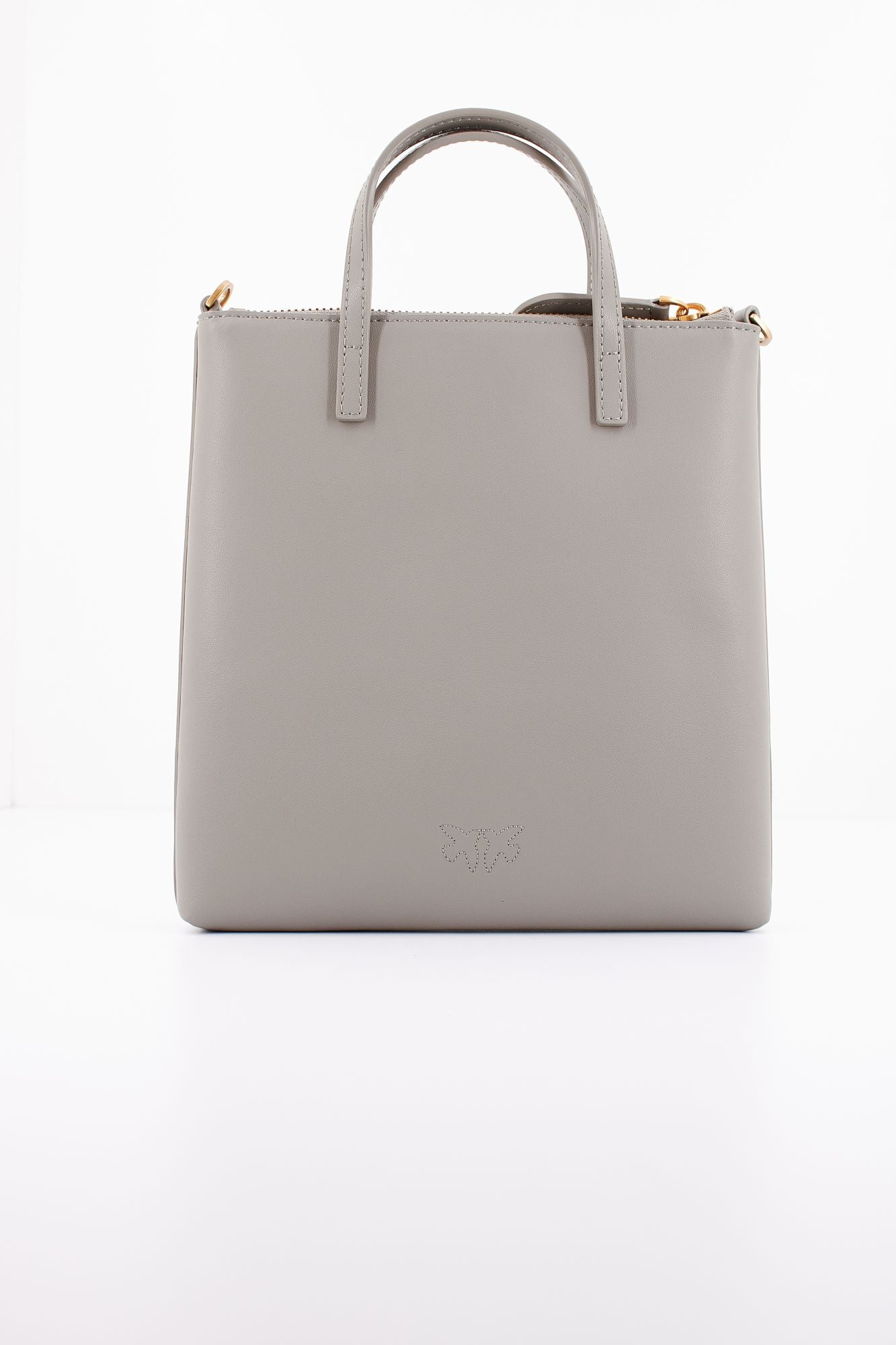 PINKO MINI SHOPPER VITELLO SE en color GRIS (3)