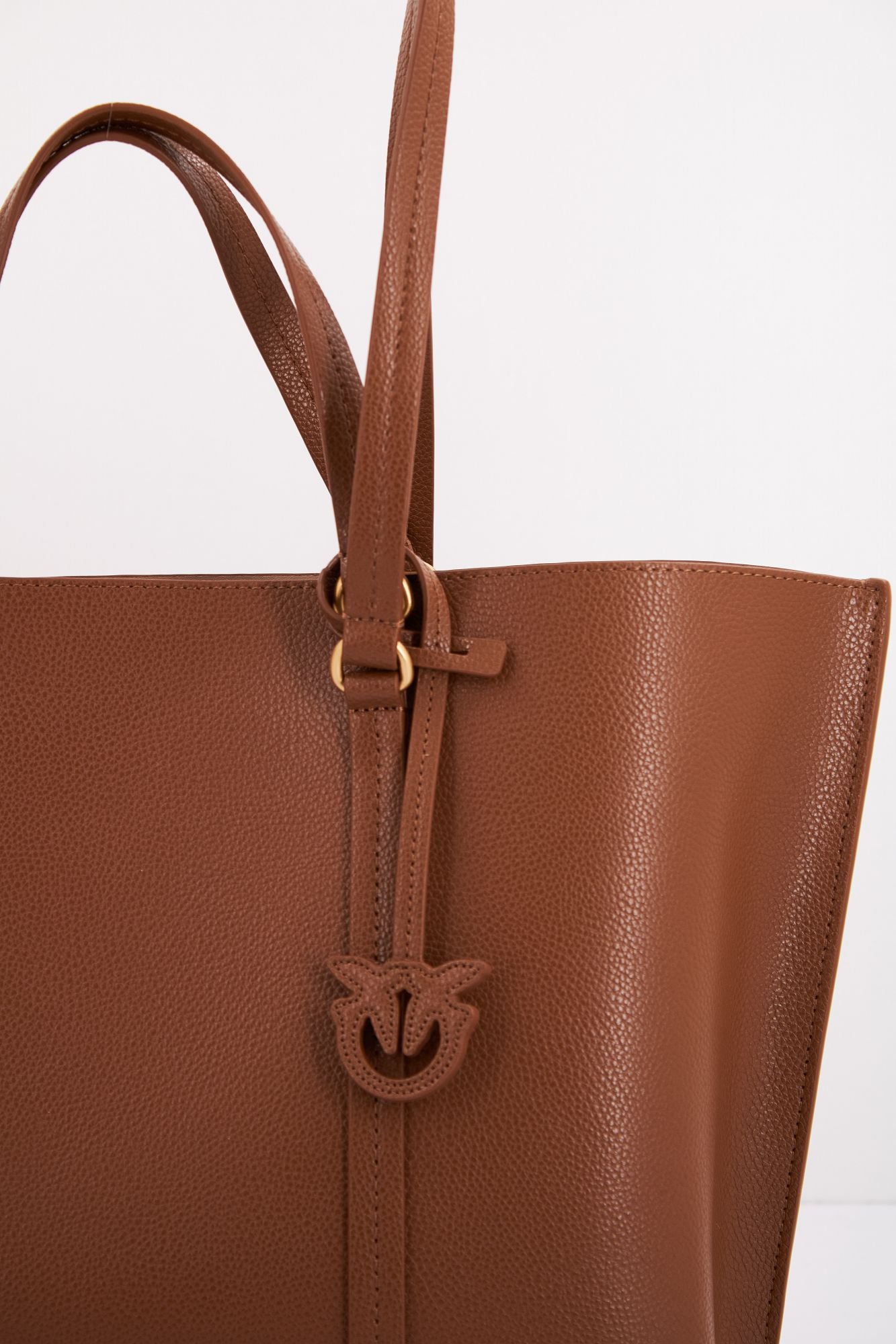 PINKO CARRIE SHOPPER BIG en color MARRON (4)