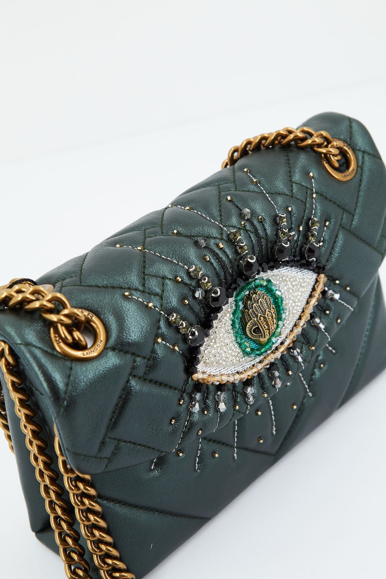 KURT GEIGER LONDON LTHR MINI KENSINGTO en color VERDE (3)