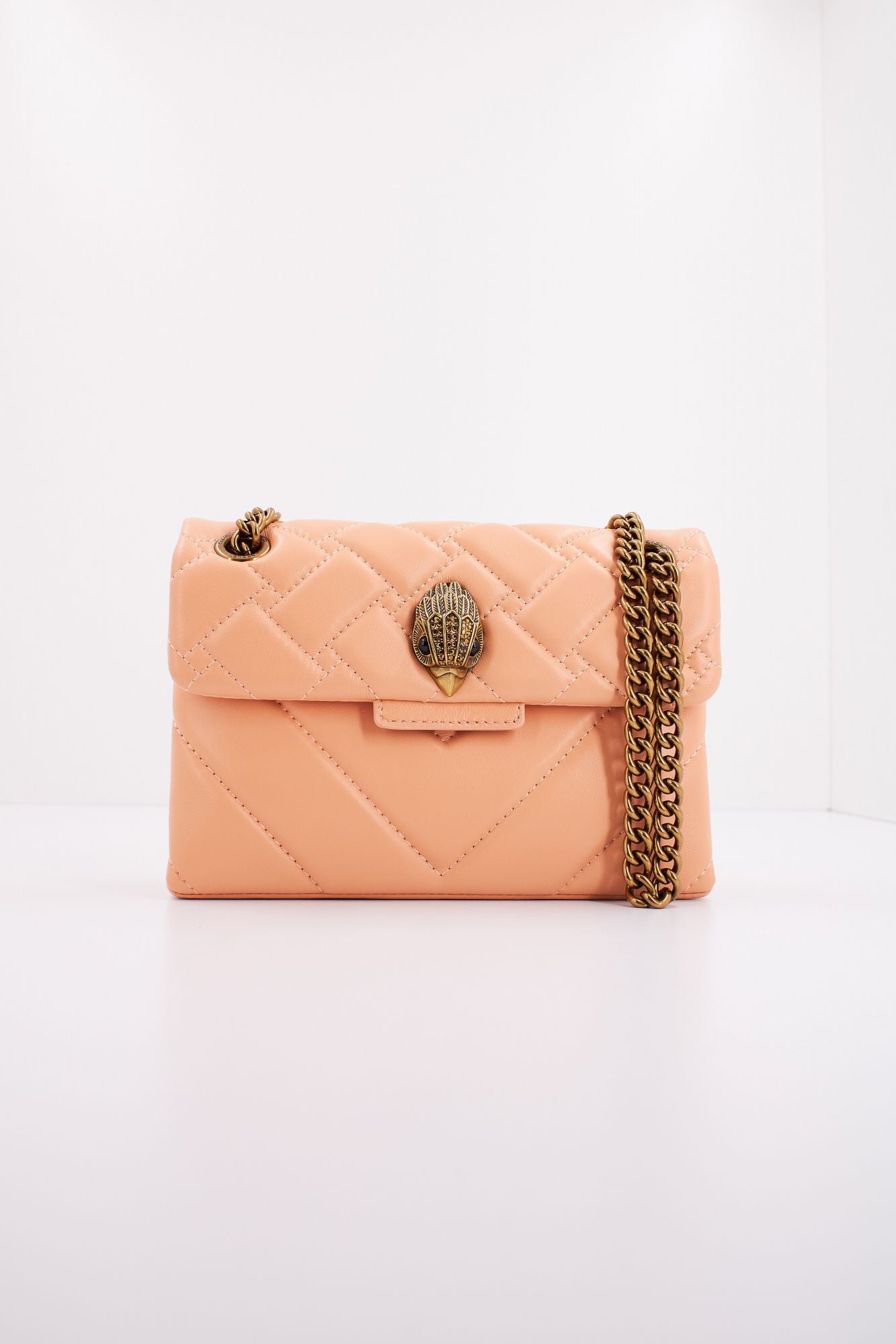 KURT GEIGER LONDON  LEATHER MINI KENSINGTON en color NARANJA (1)
