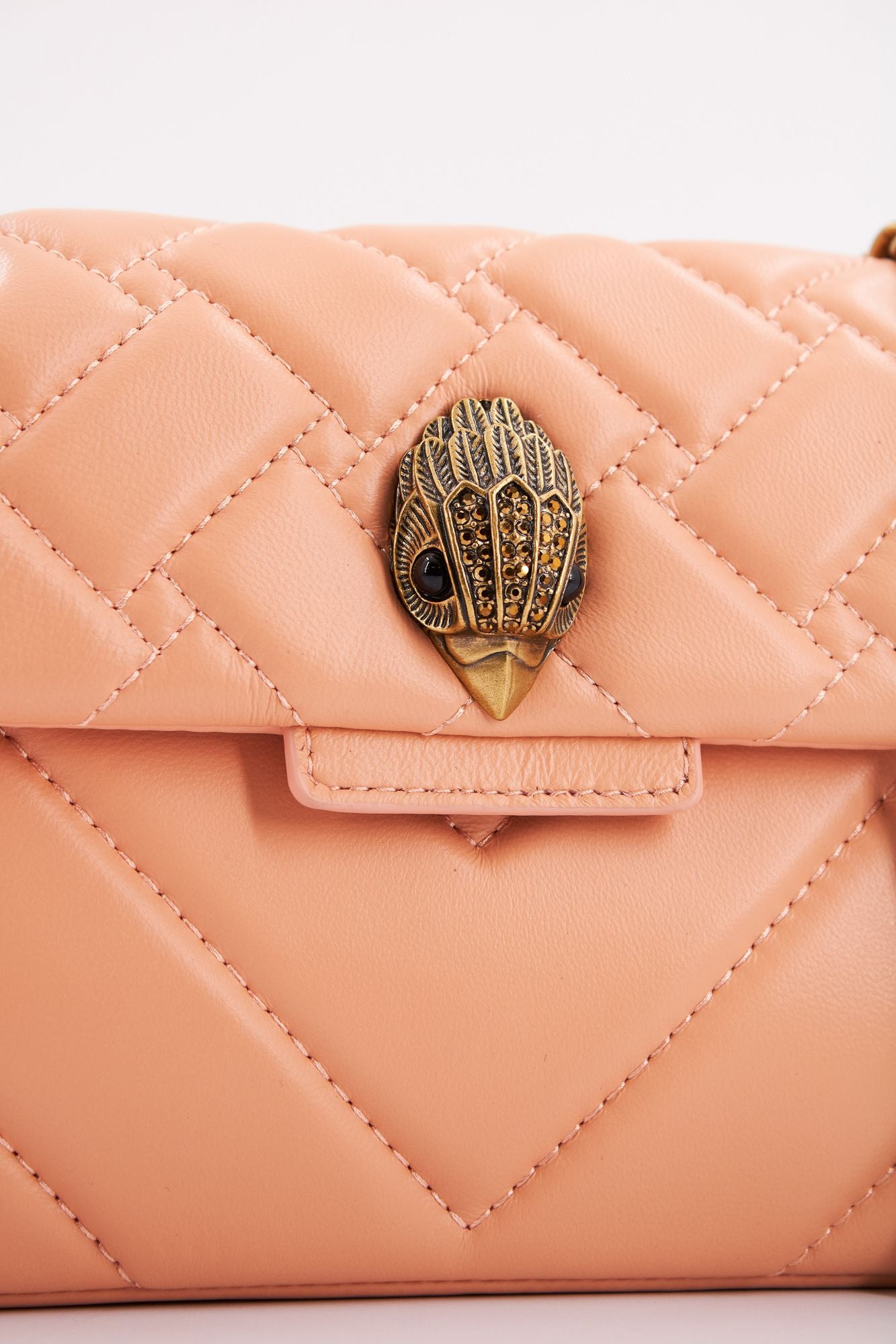 KURT GEIGER LONDON  LEATHER MINI KENSINGTON en color NARANJA (4)