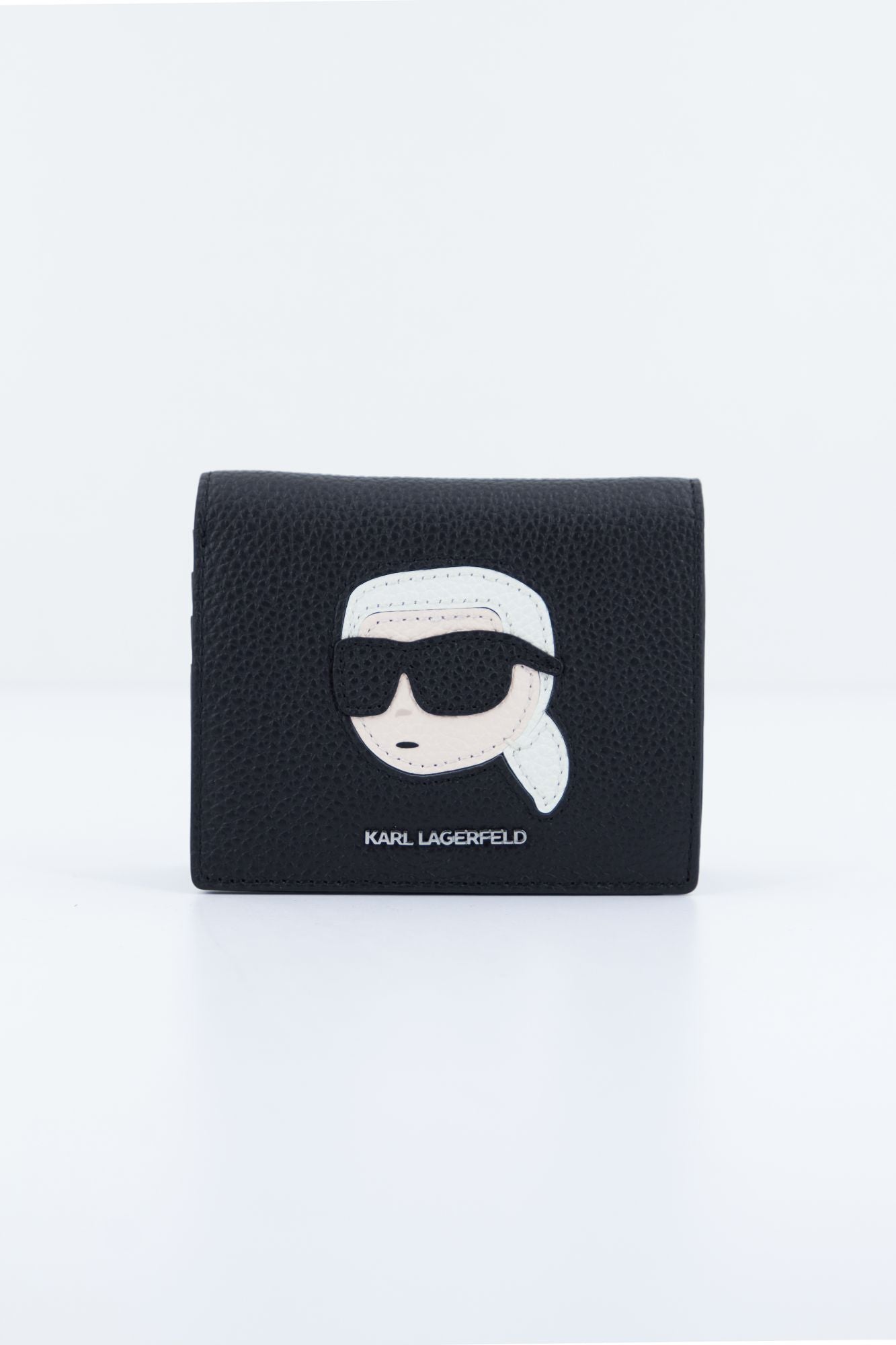 KARL LAGERFELD  K/IKONIK 2.0 LEATHER BIFLD en color NEGRO (1)