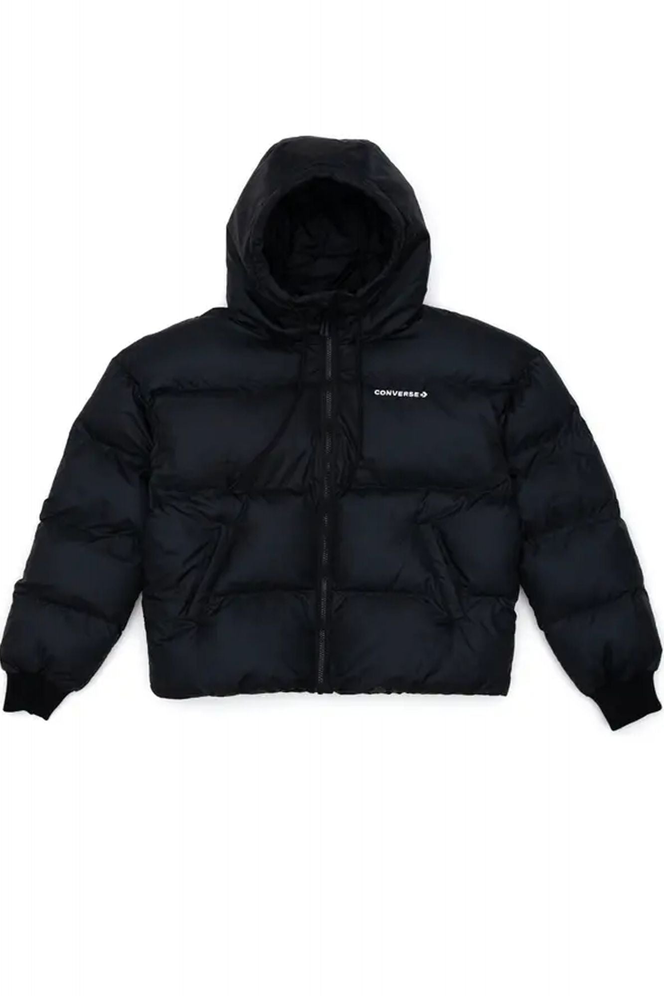 CONVERSE SYNTHETIC SHORT PUFFER JACKET en color NEGRO (2)