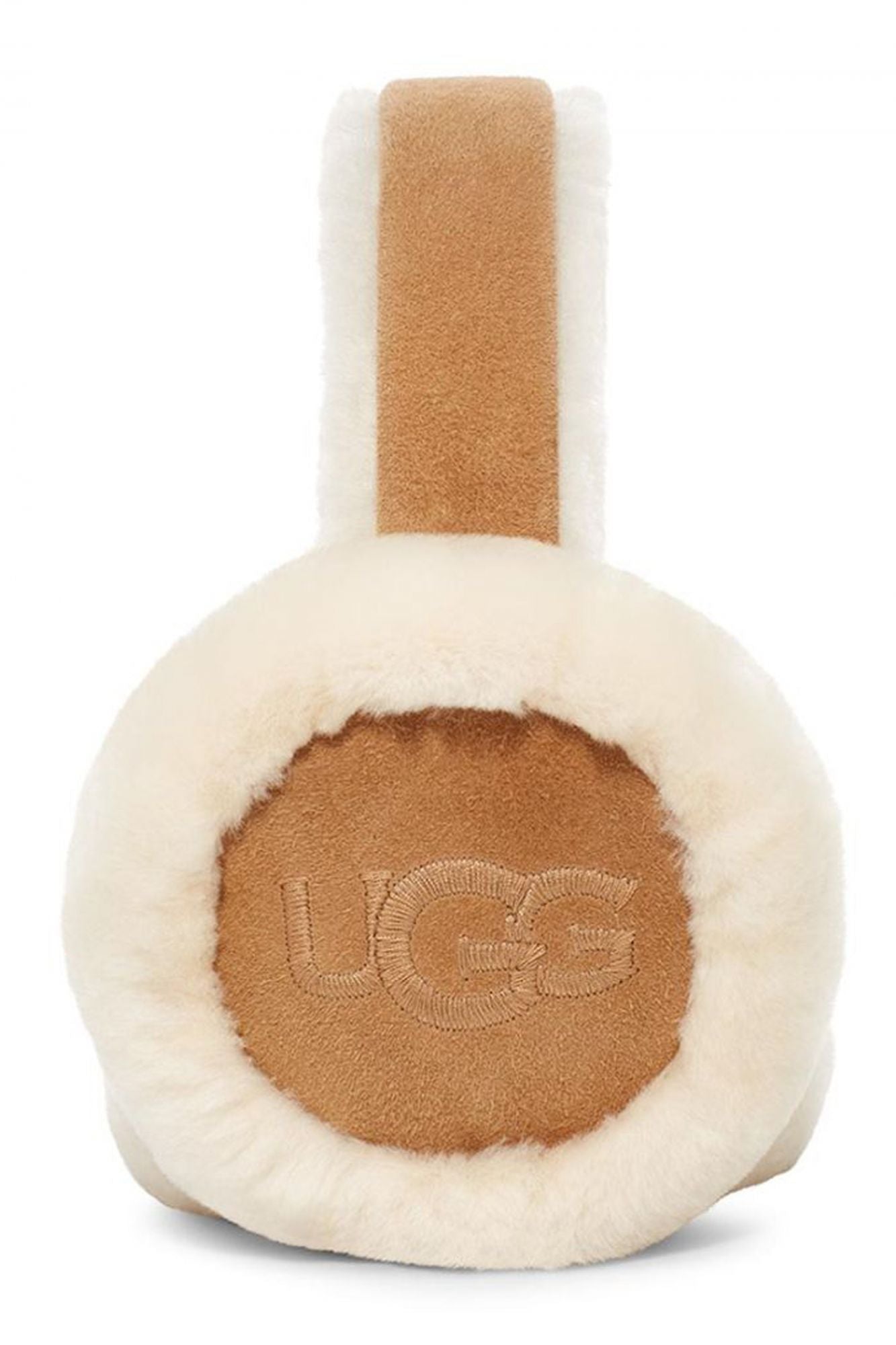 UGG W EMBROIDERED LOGO EARMUFF en color MARRON (2)